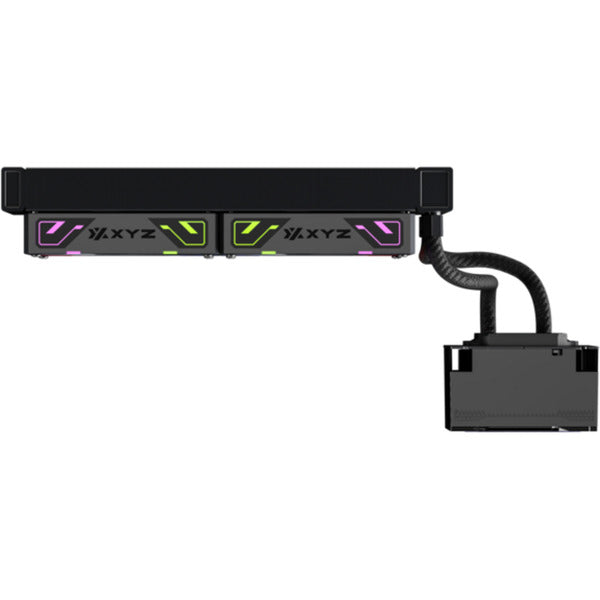 Xyz pc gear hydroview aio 240 waterkoeling (zwart, argb, pwm)