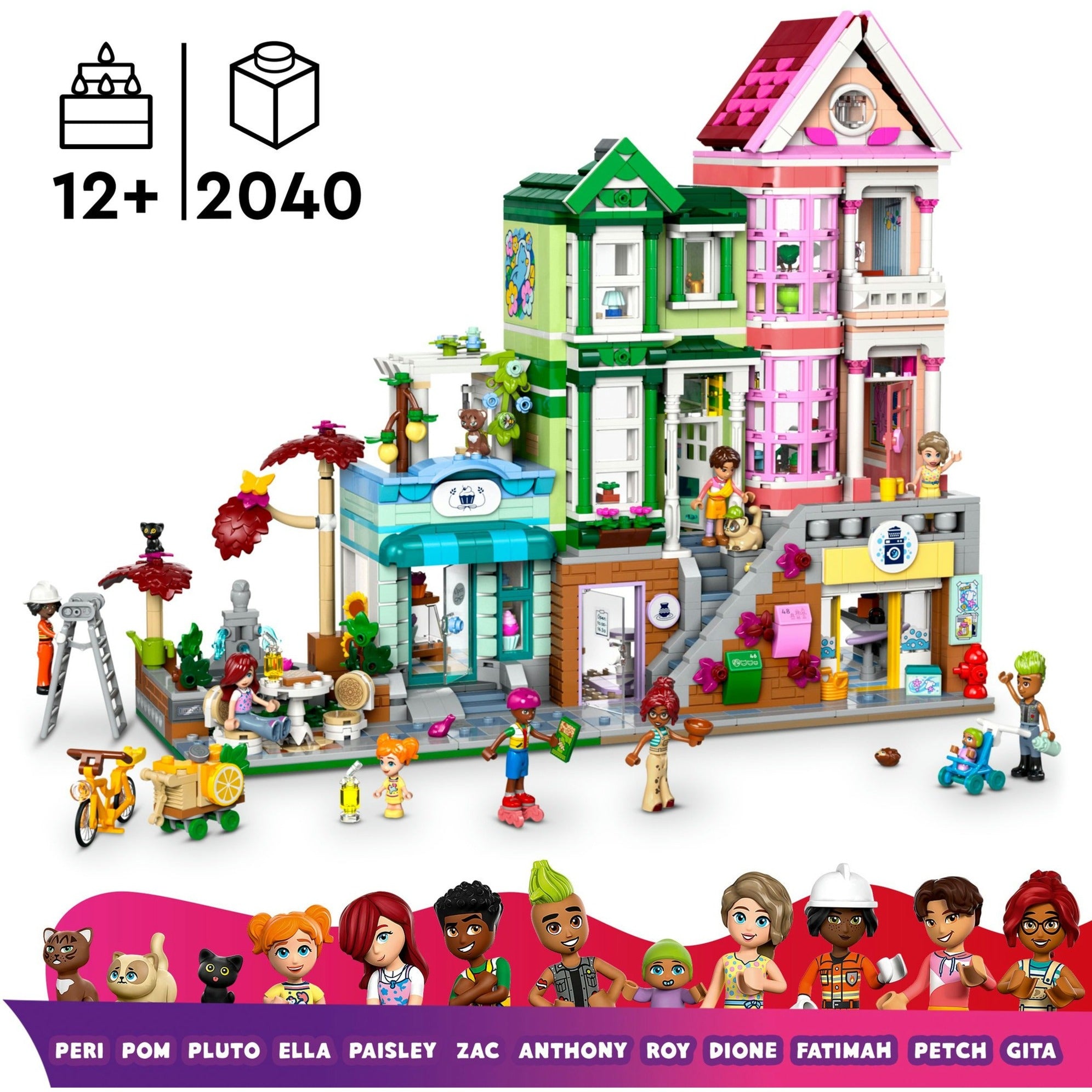 Lego friends - heartlake city appartementen en winkels constructiespeelgoed (42670)