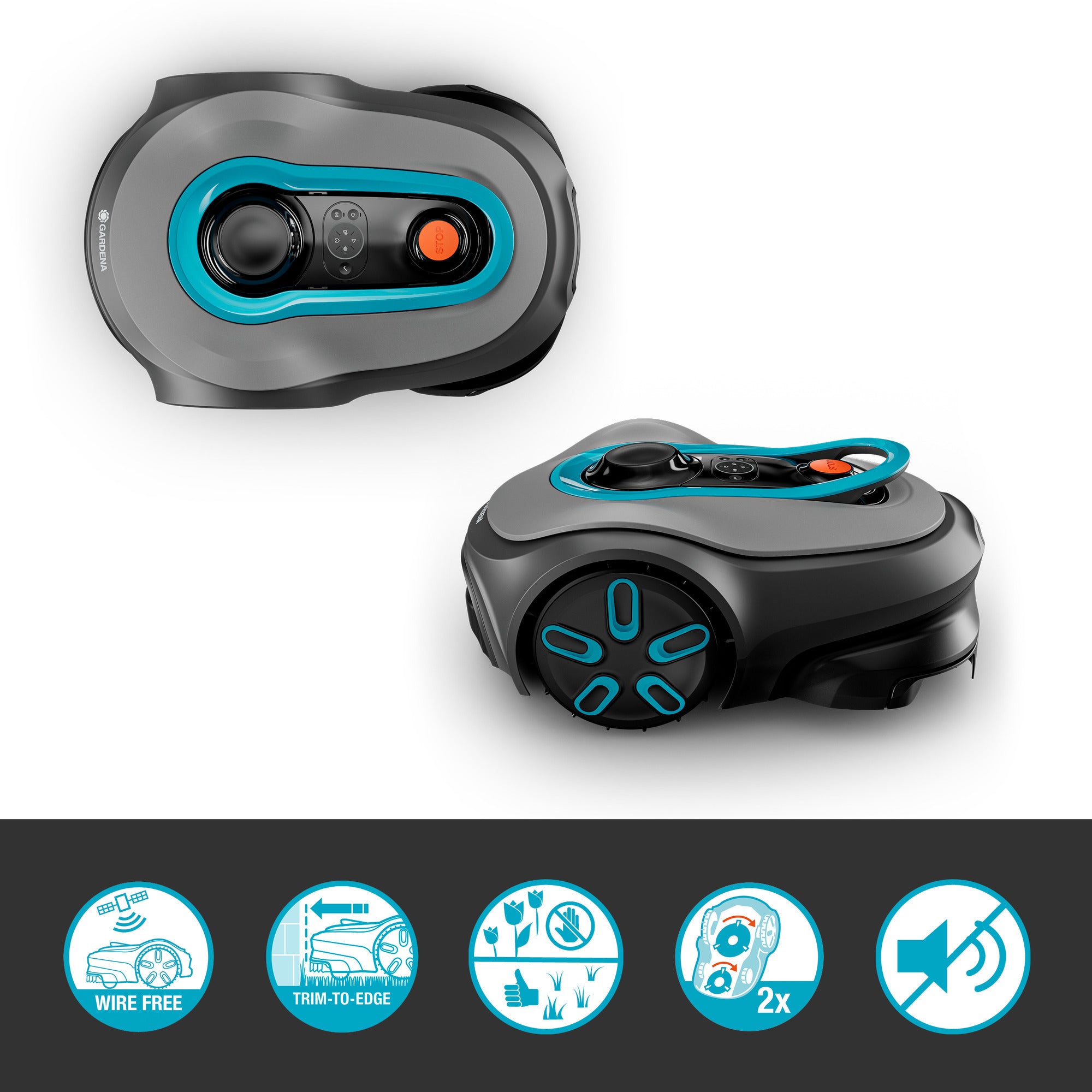Gardena smart sileno free 1200 m² robotmaaier (zwart groen)