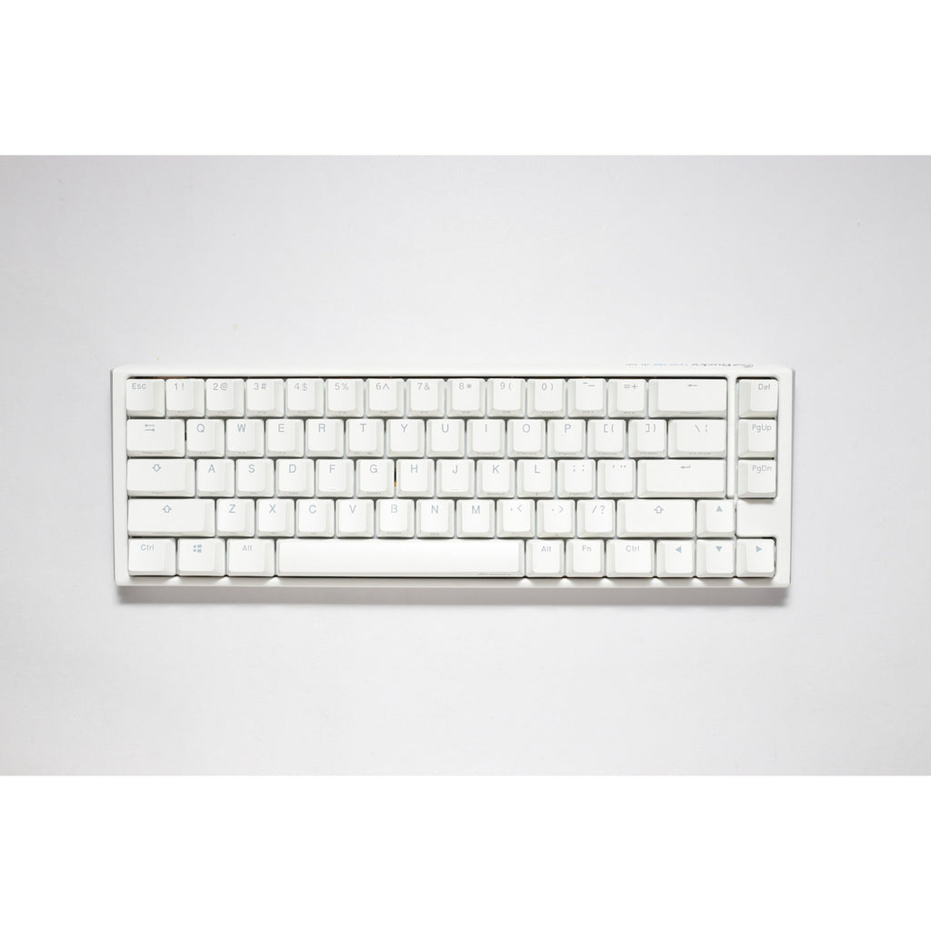 Ducky one 3 classic pure white sf, toetsenbord (wit, us lay-out, cherry mx brown, rgb led, double-shot pbt, hot-swappable, quack mechanics, 65%)