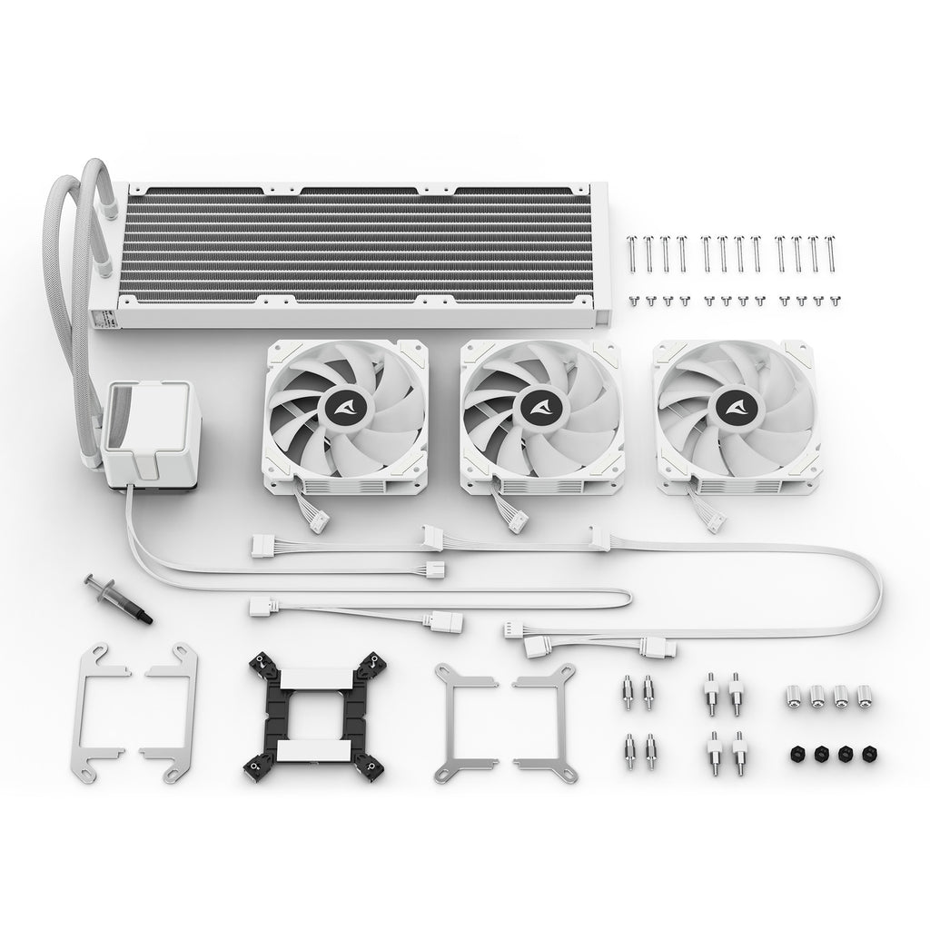 Sharkoon s60 argb waterkoeling (wit, 4-pin pwm)