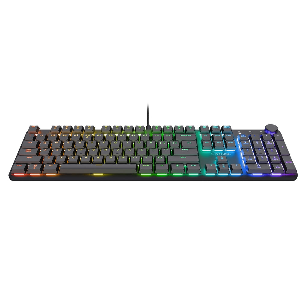 Trust gxt 866 torix hoogwaardig mechanisch gaming-toetsenbord, gaming toetsenbord (zwart, us lay-out, huano red, rgb)