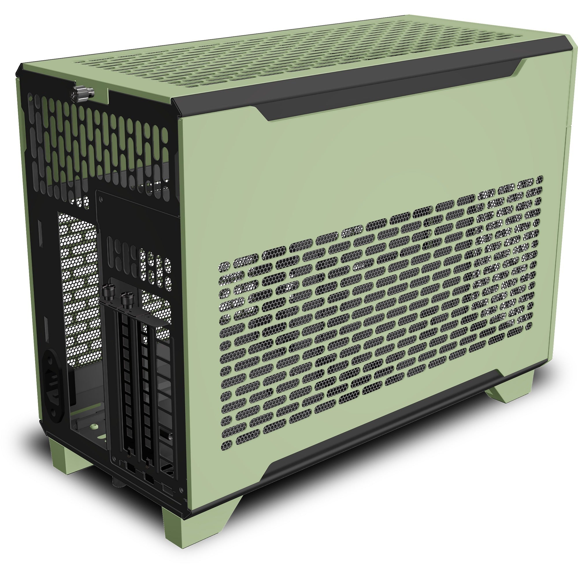 Thermaltake tr100 matcha green mini tower behuizing (lichtgroen | 2x usb-a | 1x usb-c)