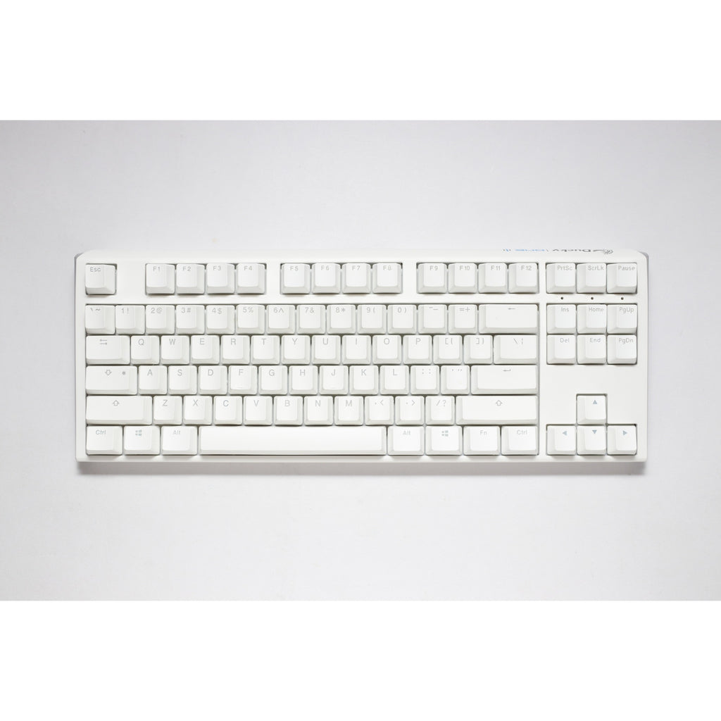Ducky one 3 classic pure white tkl rgb mechanisch toetsenbord (wit, us lay-out (qwerty), cherry mx silent red, 80% (tkl), rgb leds, double-shot pbt, hot-swappable, quack mechanics)