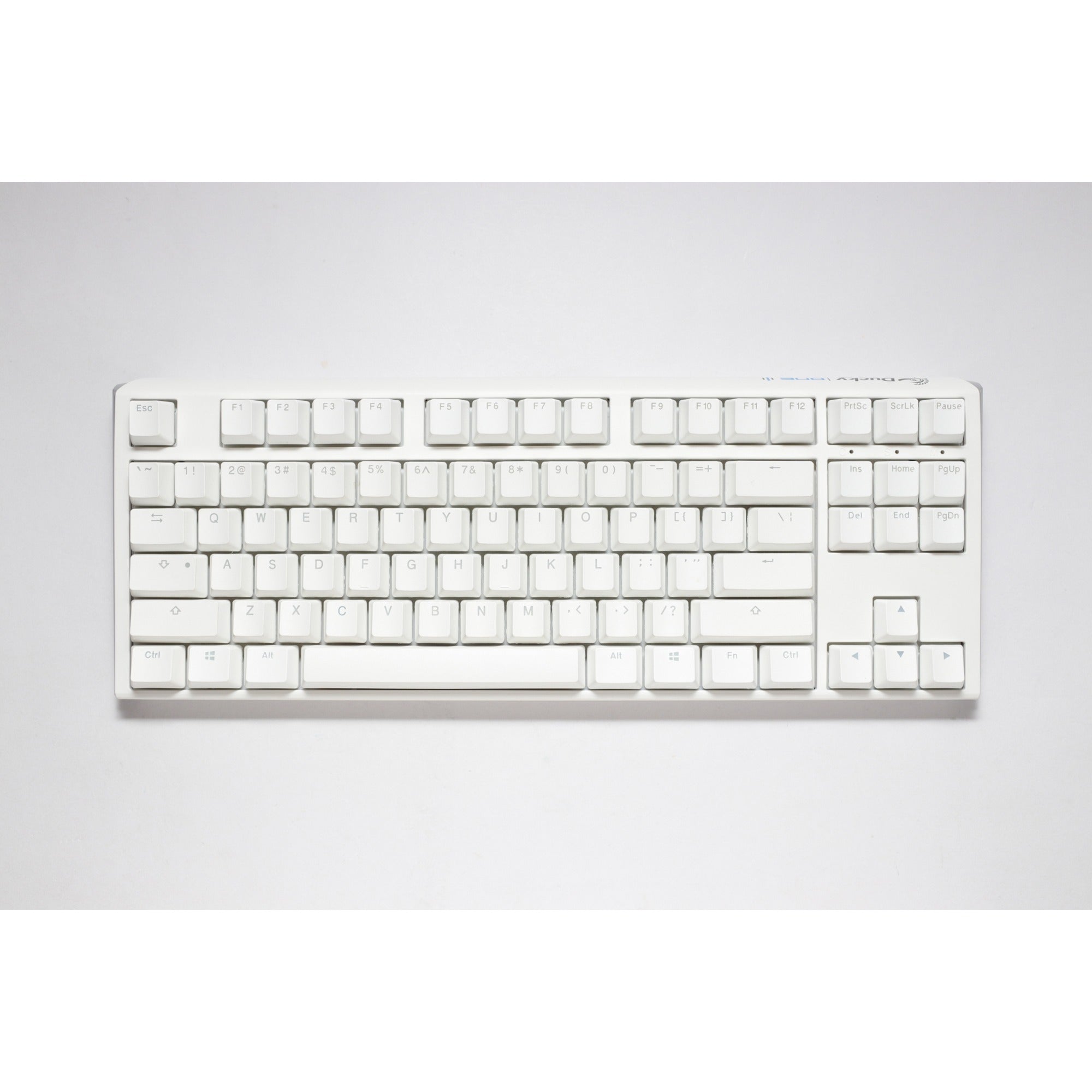 Ducky one 3 classic pure white tkl rgb mechanisch toetsenbord (wit, us lay-out (qwerty), cherry mx silent red, 80% (tkl), rgb leds, double-shot pbt, hot-swappable, quack mechanics)