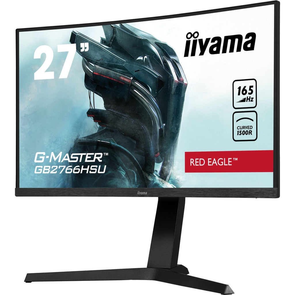 Iiyama g-master red eagle gb2766hsu-b1 27 curved gaming monitor (zwart, 2x hdmi, displayport, 2x usb-a, usb-b, 165 hz)
