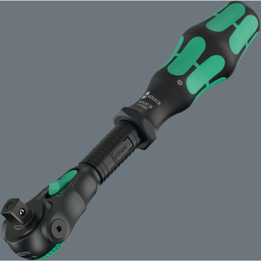 Wera 8000 b black edition zyklop speed ratel met 3 8 aandrijving (zwart groen)