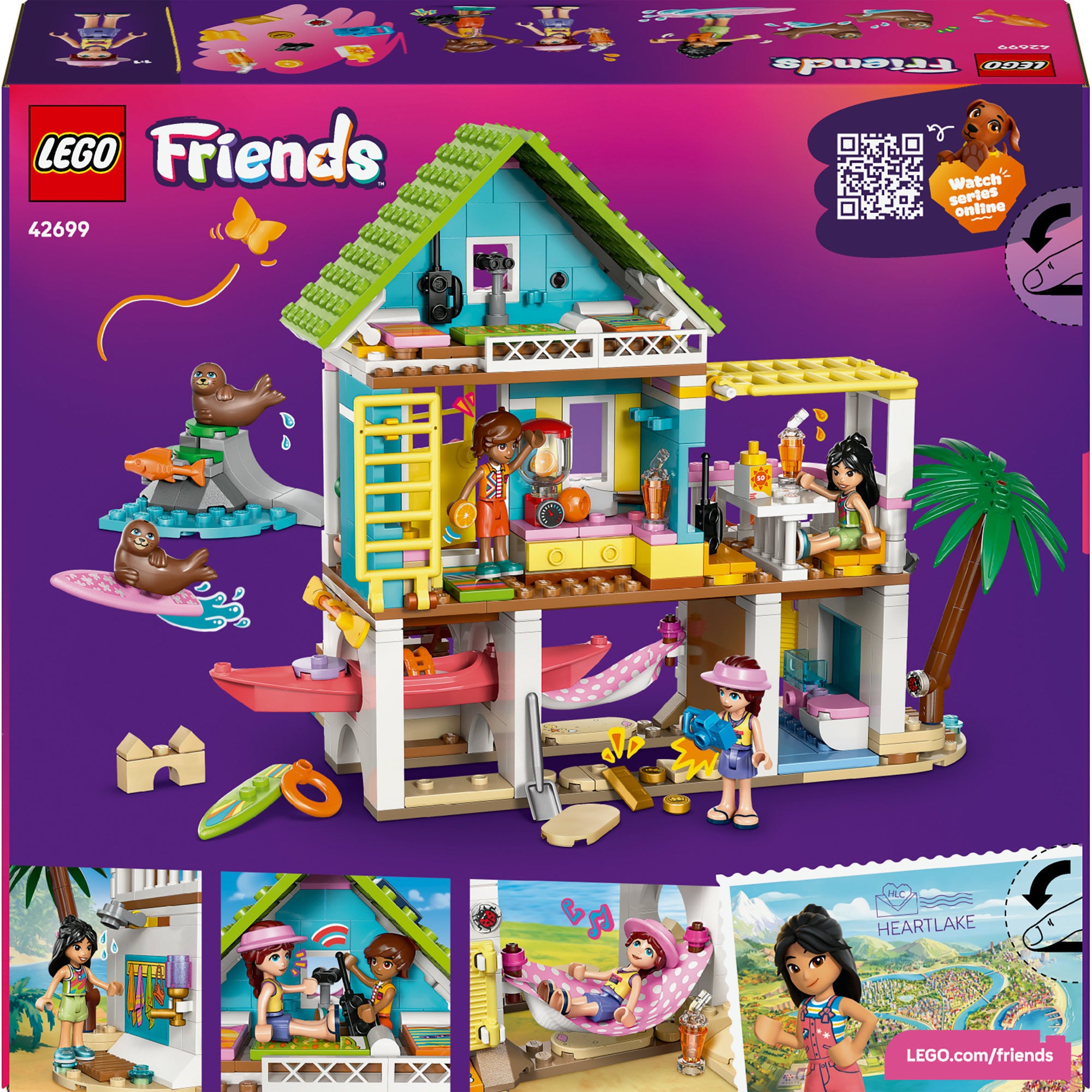 Lego friends - strandhuis met zeehonden constructiespeelgoed (42699)