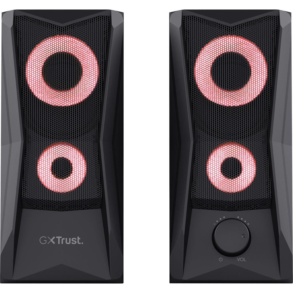 Trust gxt 606 javv rgb verlichte 2.0 speakerset pc-luidspreker (zwart)