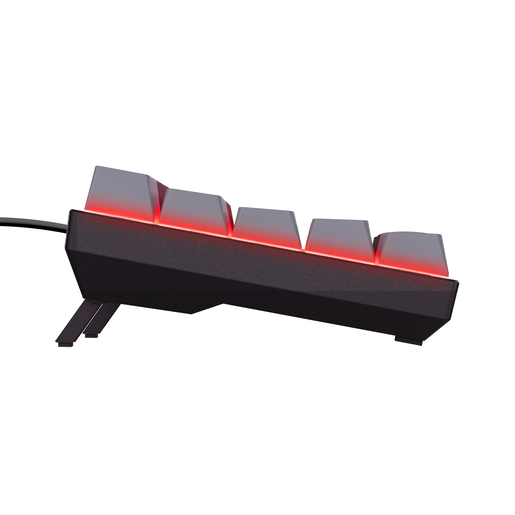 Trust gxt 867 acira 60% mini mechanisch gaming-toetsenbord, gaming toetsenbord (zwart, us lay-out, outemu red, 60%, rgb)
