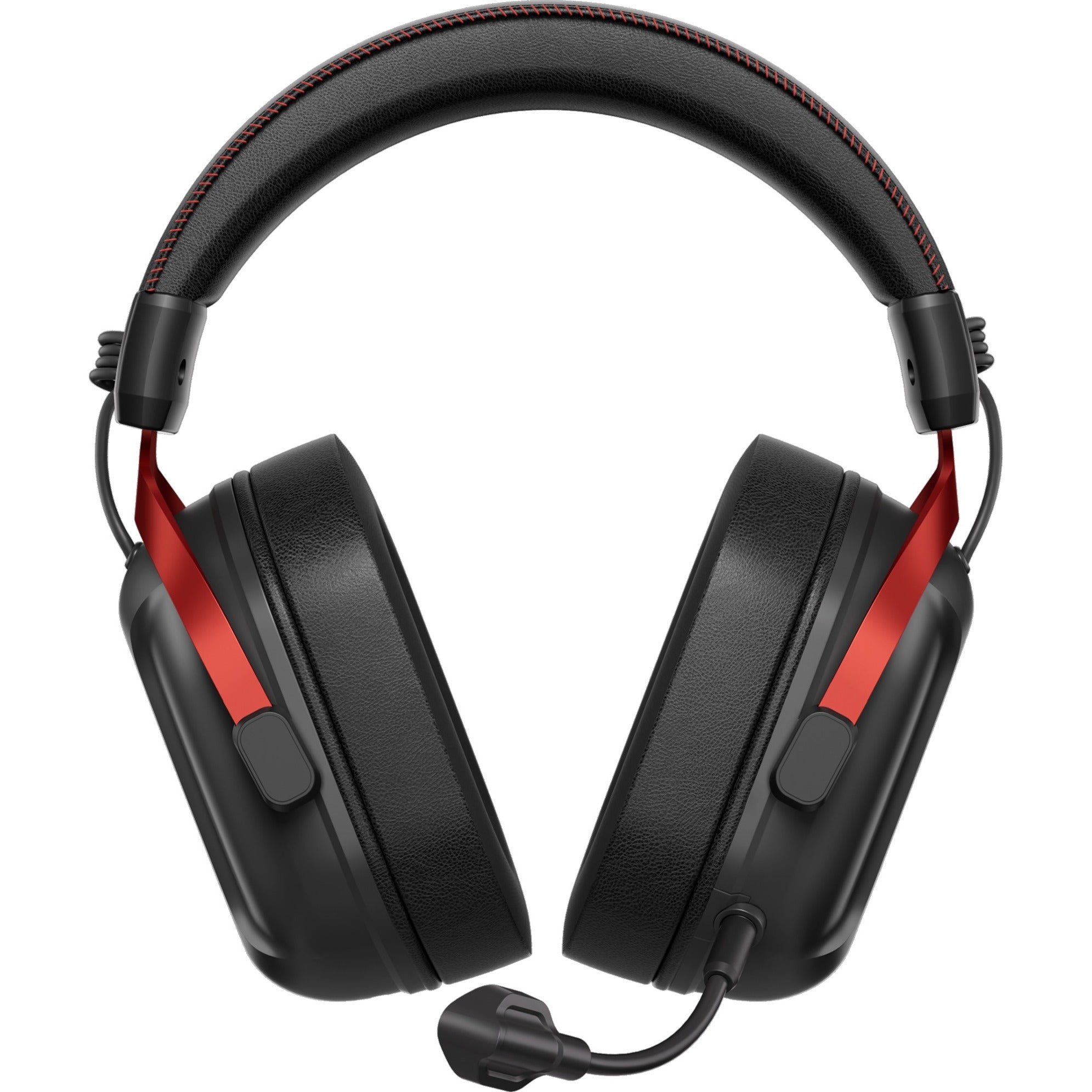 Mchose s9 pro wireless over-ear gaming headset (zwart rood, pc laptop playstation switch smartphone, 2.4g bluetooth wired type-c )