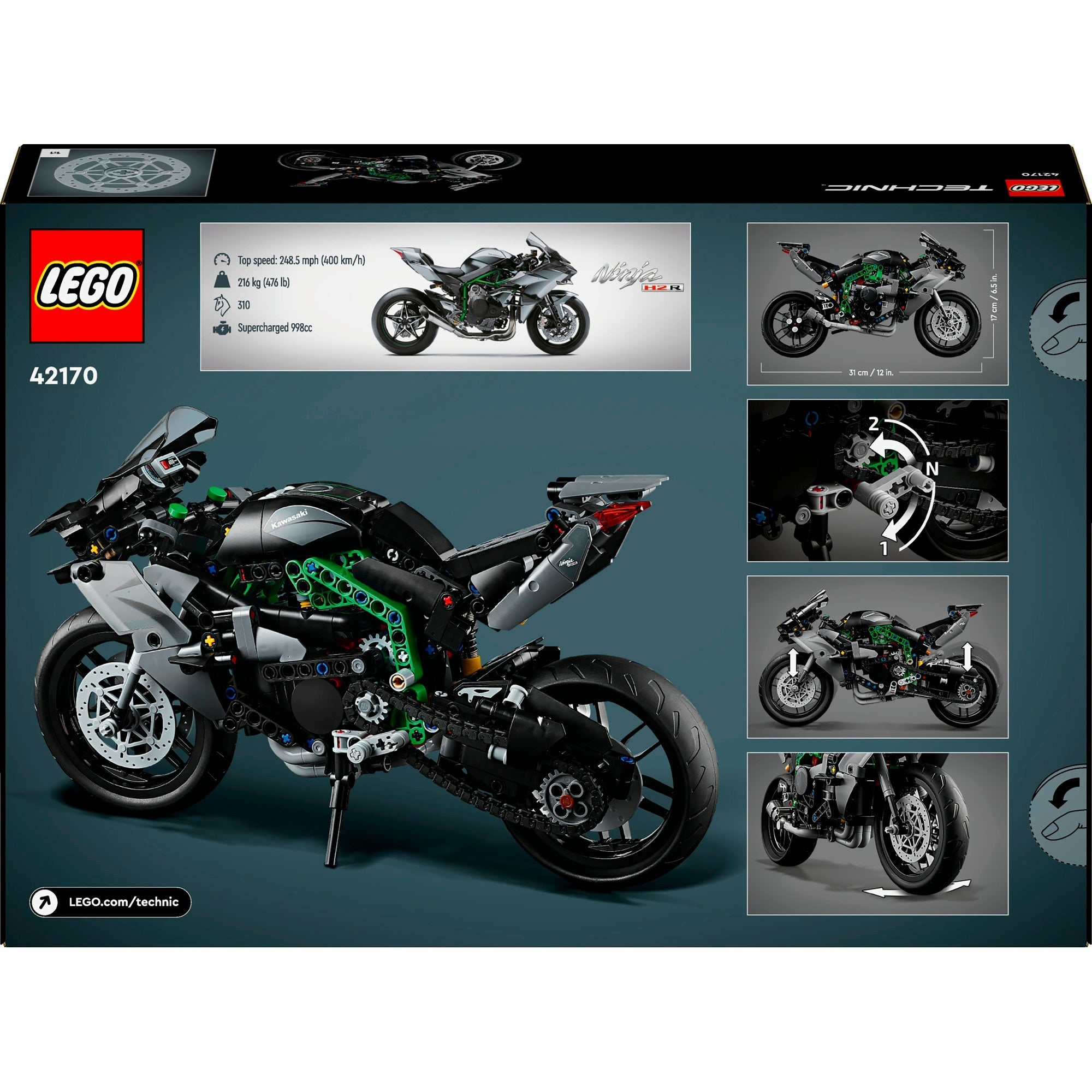 LEGO Technic 42170 Kawasaki Ninja H2R Motorrad
