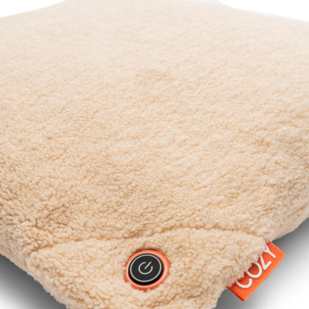 Cozy una woolly 45 x 45 cm draadloos warmtekussen (lichtbeige, powerbank 5000 mah)