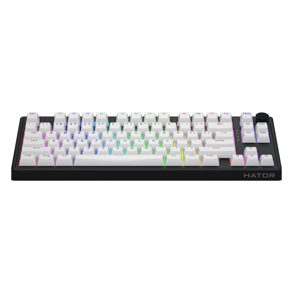 Hator skyfall mag ultra 8k rgb mechanisch gaming toetsenbord (zwart, us lay-out (qwerty), hator aurum ice, 80% (tkl), rgb, double-shot pbt, hot-swap)