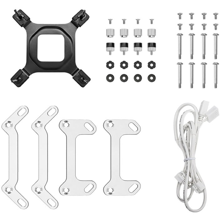 Deepcool mystique 240 argb waterkoeling (wit, 4-pins pwm fan-connector)