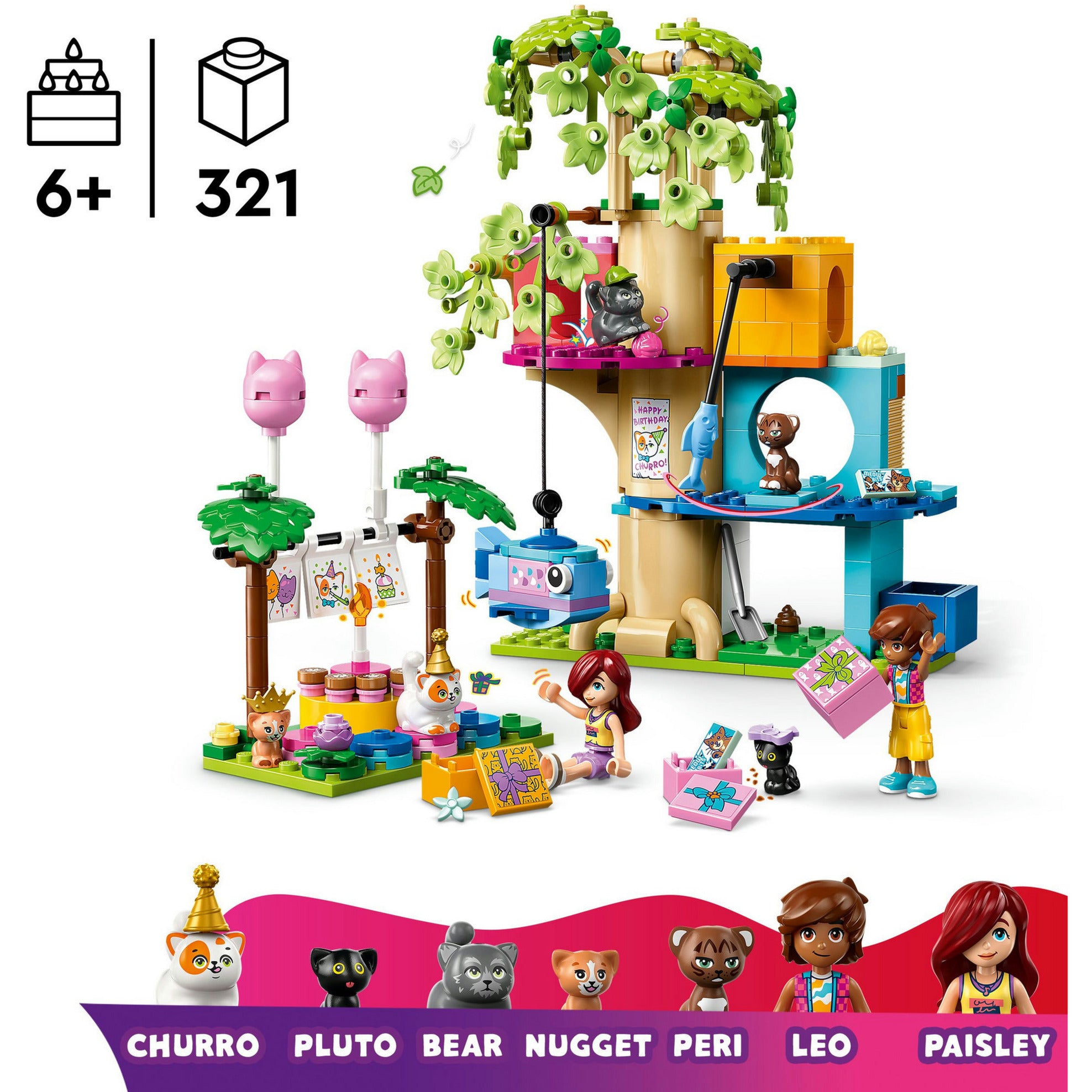 Lego friends 42666 kattenverjaardagsfeestje en boomhut