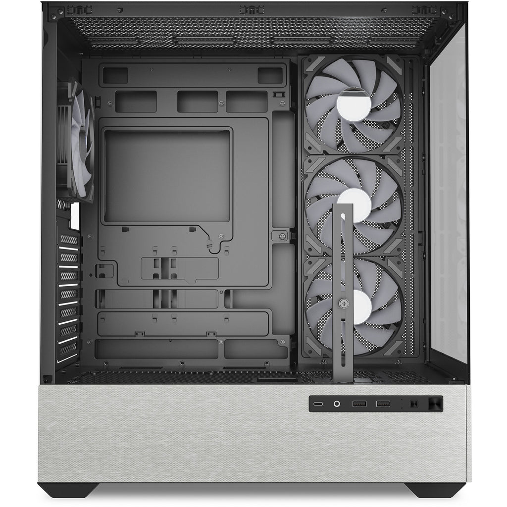 Sharkoon ak7 argb midi tower behuizing (zwart | 2x usb-a | 1x usb-c | rgb | tempered glass)