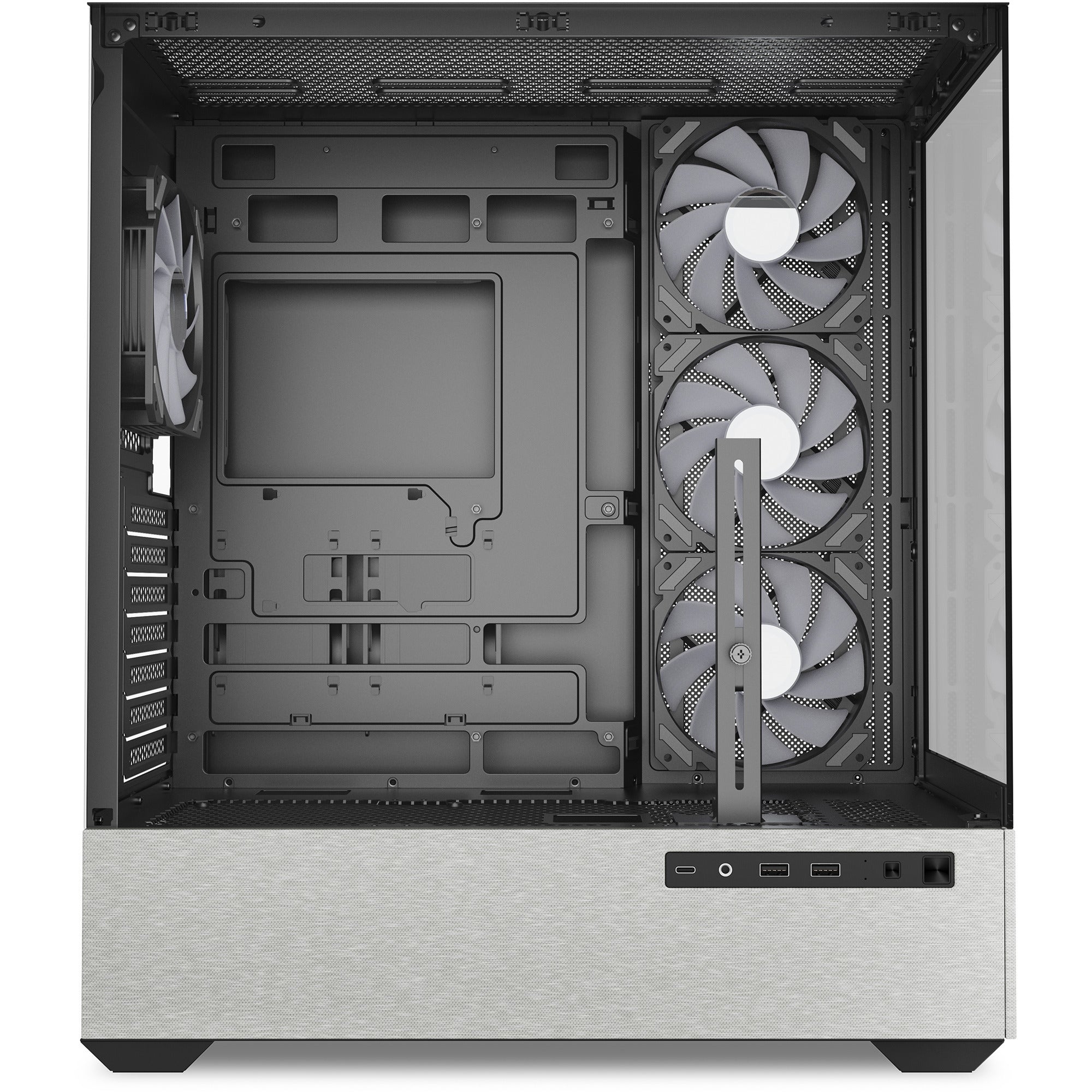 Sharkoon ak7 argb midi tower behuizing (zwart | 2x usb-a | 1x usb-c | rgb | tempered glass)