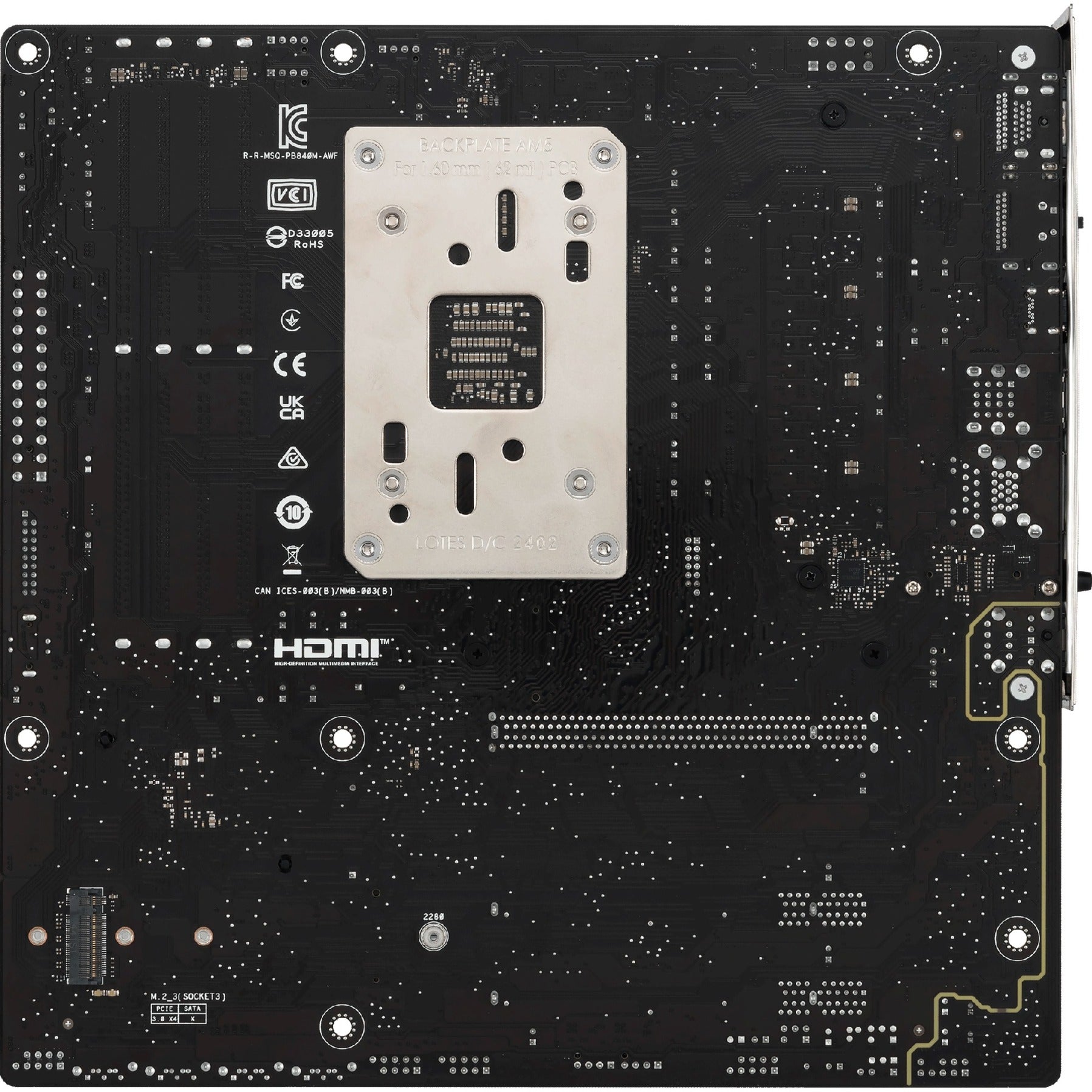 Asus prime b840m-a wifi socket am5 moederbord (2.5 gbe-lan, wi-fi 6e, bt, sound, µatx)
