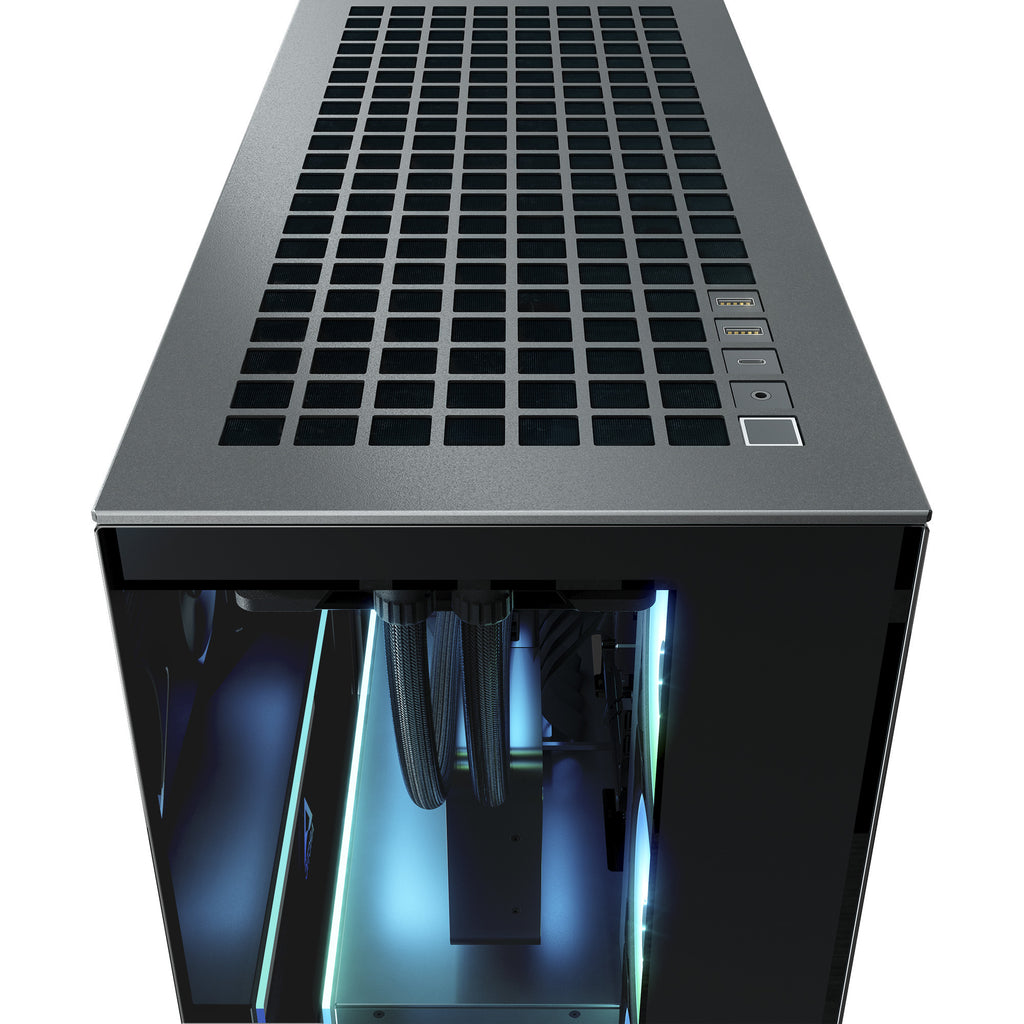 Arctic xtender vg midi tower behuizing (zwart | 2x usb-a | 1x usb-c | rgb | tempered glass)