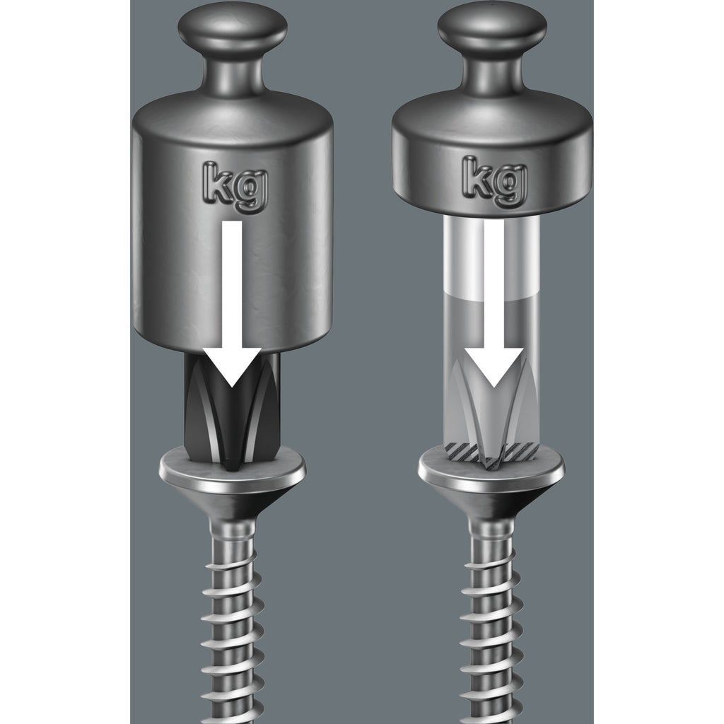 Wera schroevendraaierset 334 335 6 kraftform plus, lasertip met rek (zwart groen, 6-delig)