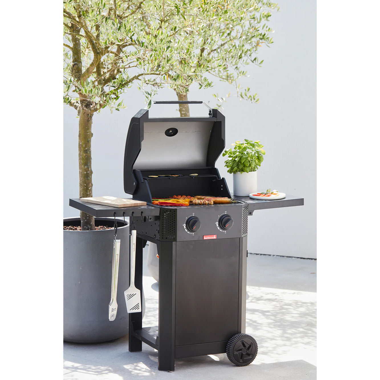 Barbecook luca 210 gasbarbecue met zijtafels (zwart)