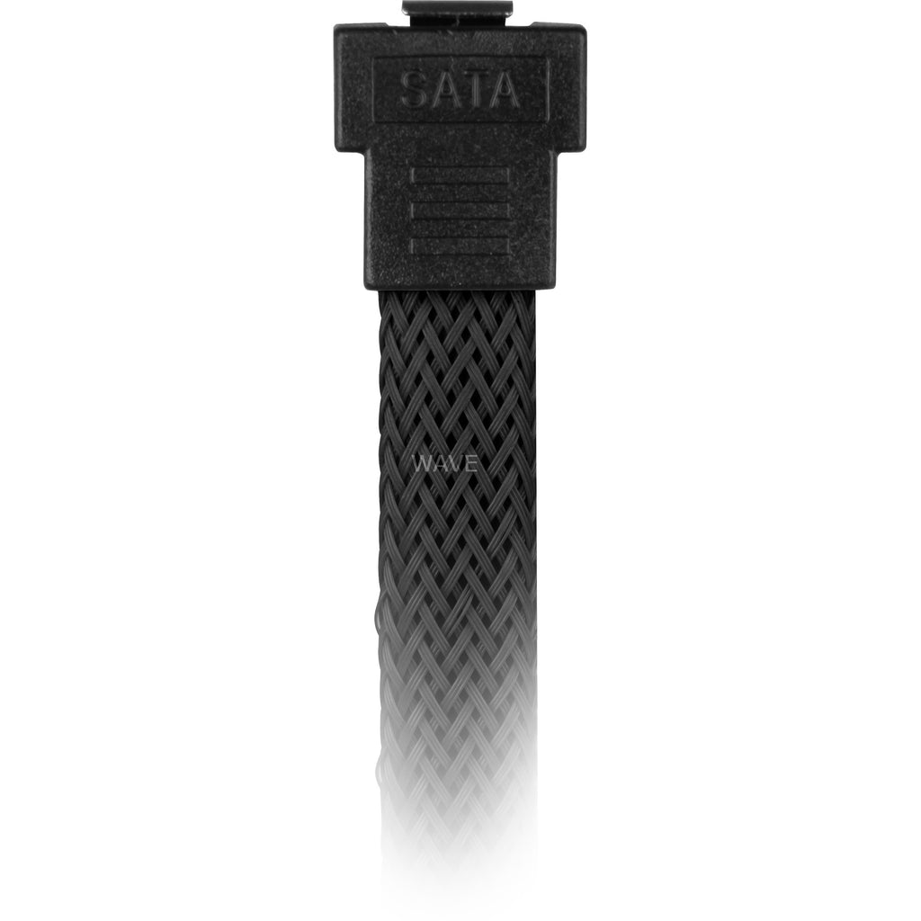 Sharkoon sata iii 90° sleeve kabel (zwart, 0,3 meter)