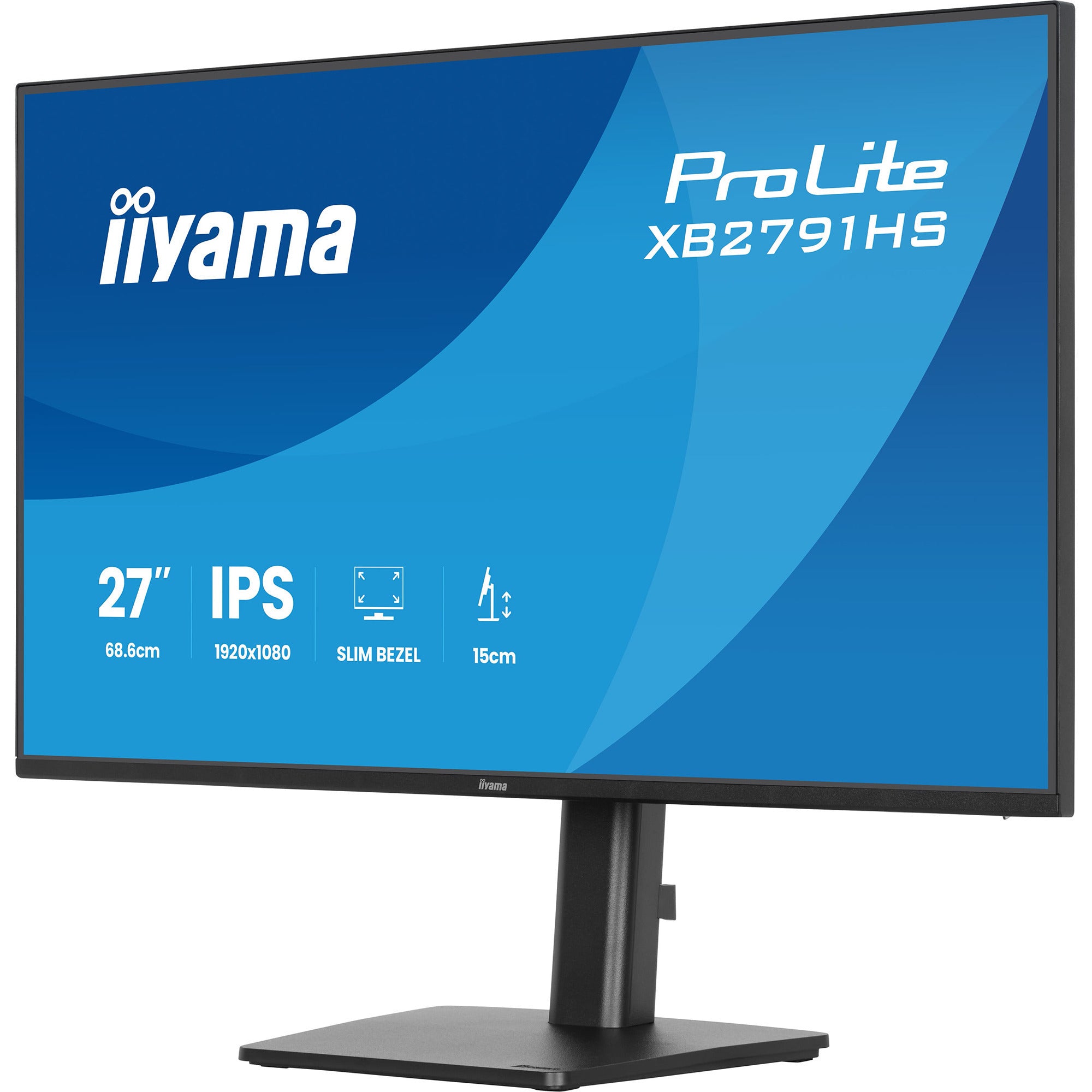 Iiyama prolite xb2791hs-b1 27 monitor (zwart (mat), 120 hz, hdmi, displayport, audio)