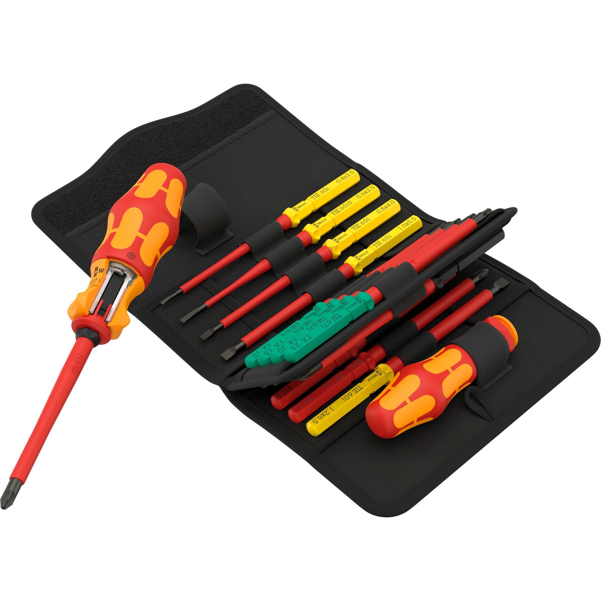 Wera kraftform kompakt vde 17 ra 1 schroevendraaier (rood geel, 17‑delig)