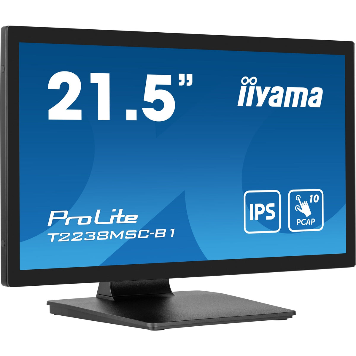 Iiyama prolite t2238msc-b1 21.5 touchscreen monitor (zwart (mat), 1x displayport, 1x hdmi, 2x usb-a)