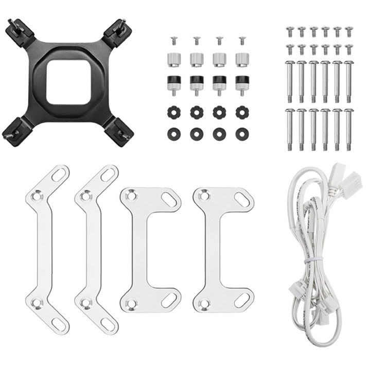 Deepcool mystique 360 argb waterkoeling (wit, 4-pins pwm fan-connector)