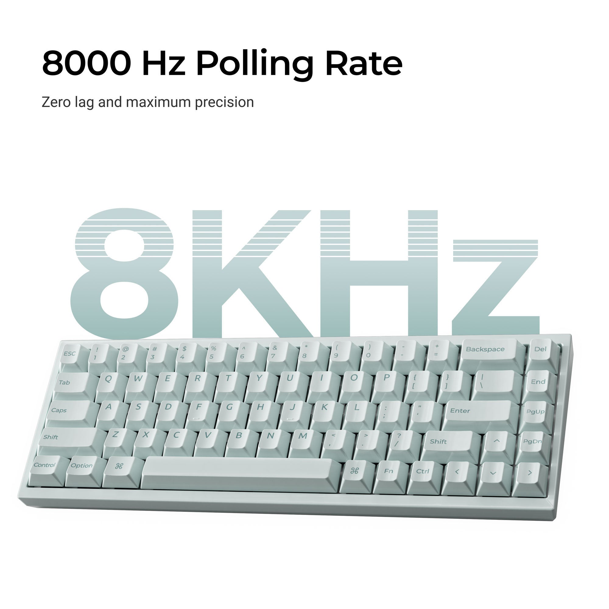 Keychron q16 he 8k magnetic switch keyboard (lichtgroen, us lay-out (qwerty), ultra-fast lime, 65%, rgb, hot swap, 8k)