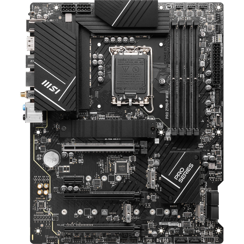 Msi pro z790-p wifi socket 1700 moederbord (zwart, raid, 2.5 gb-lan, wi-fi 6e, bt, sound, atx)