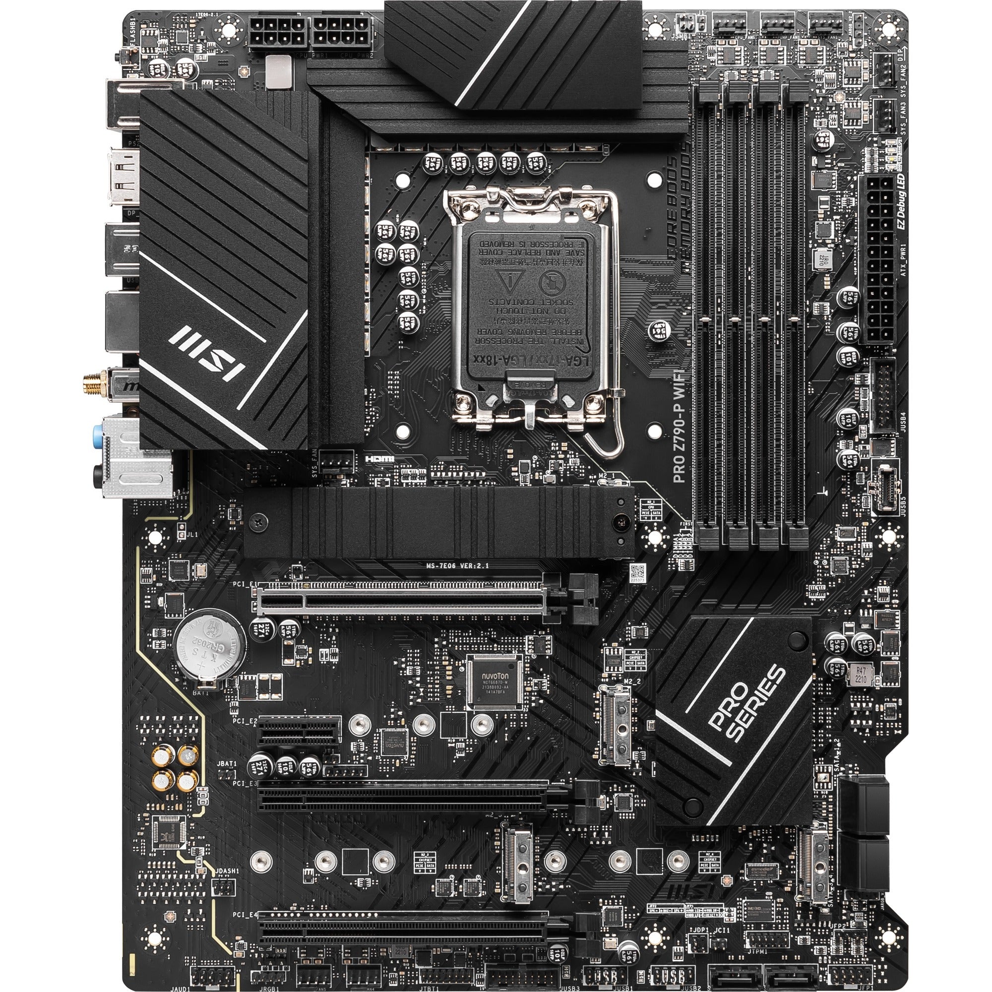 Msi pro z790-p wifi socket 1700 moederbord (zwart, raid, 2.5 gb-lan, wi-fi 6e, bt, sound, atx)