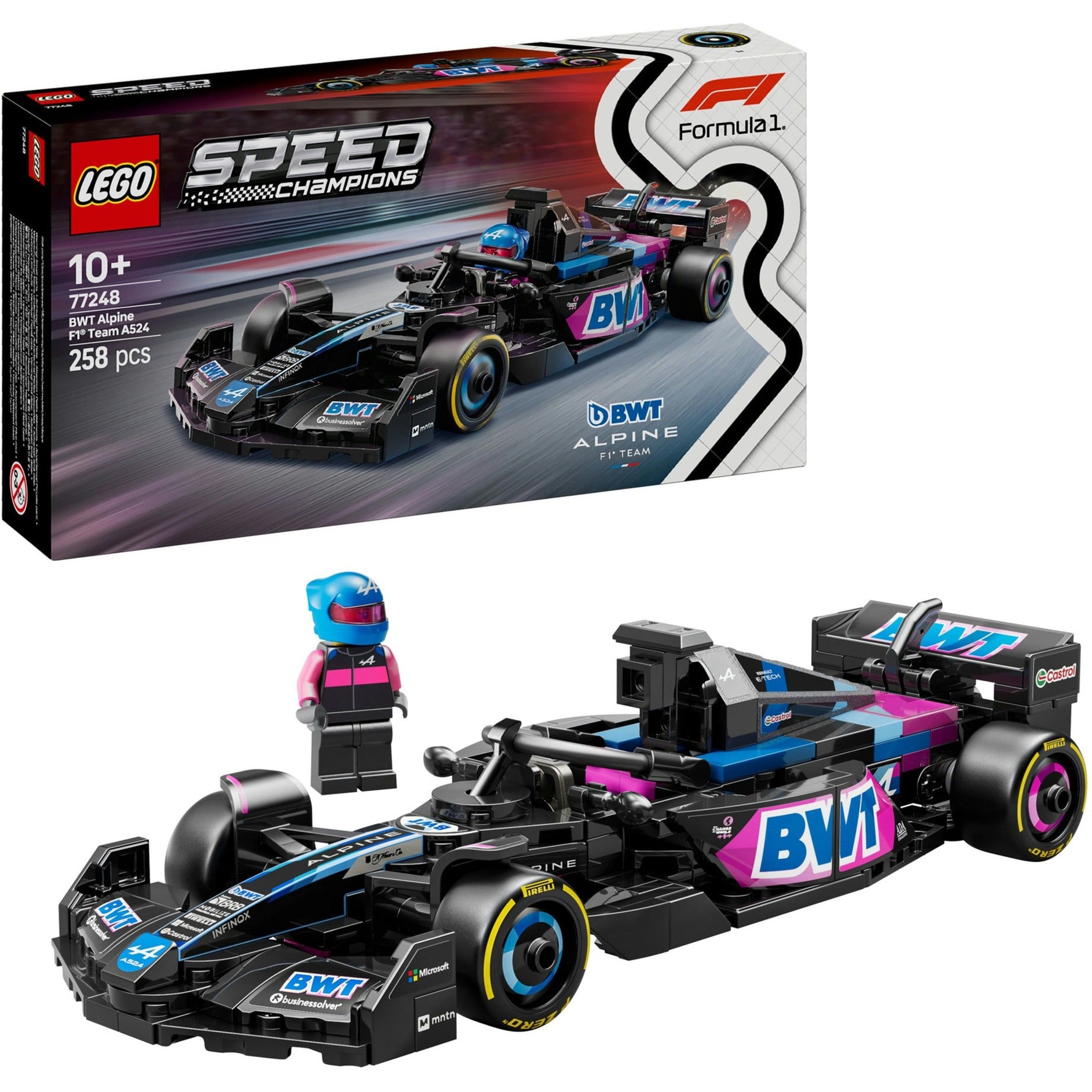 Lego speed champions - bwt alpine f1® team a524 racewagen constructiespeelgoed (77248)
