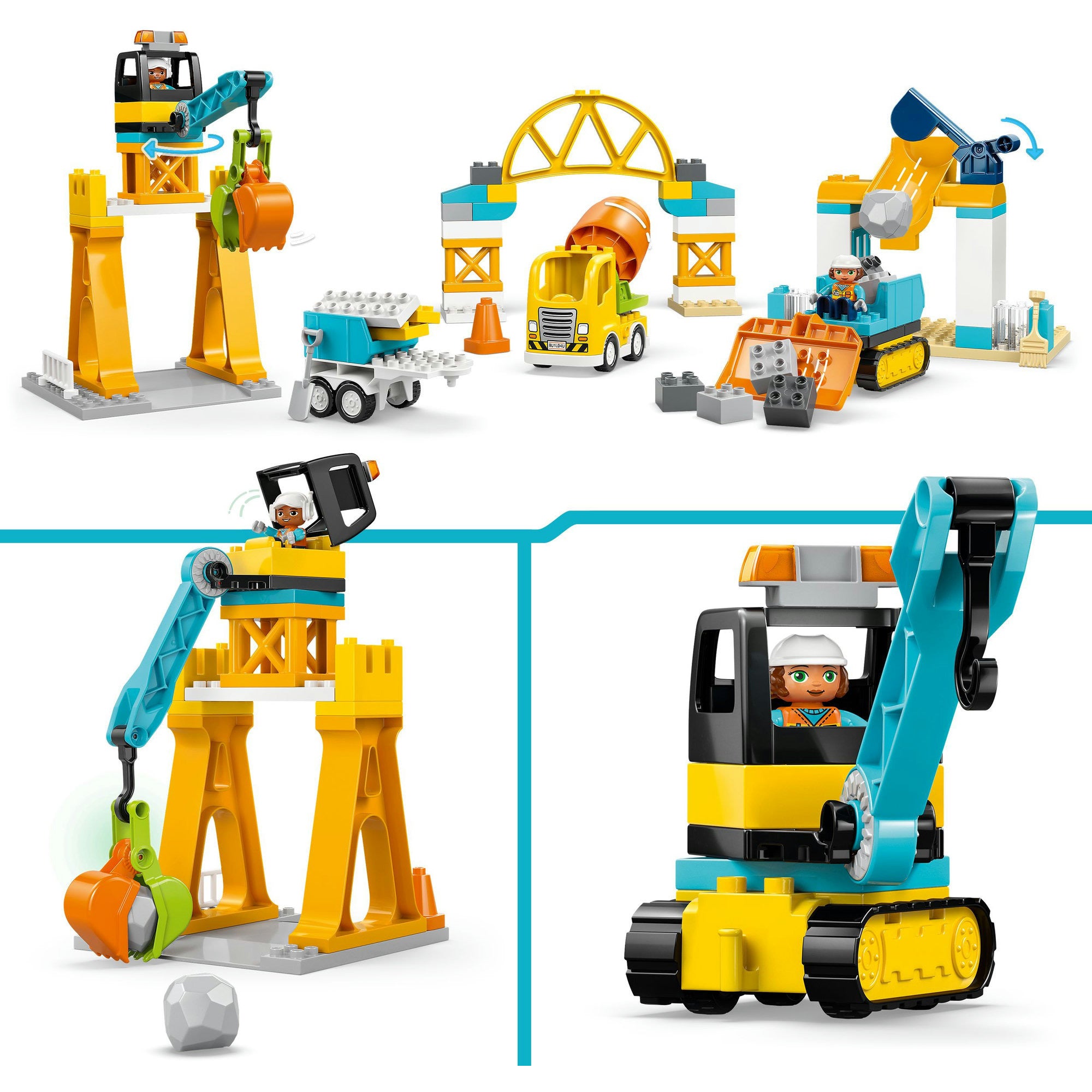 Lego duplo 10476 3-in-1 bouwplaats en voertuigen