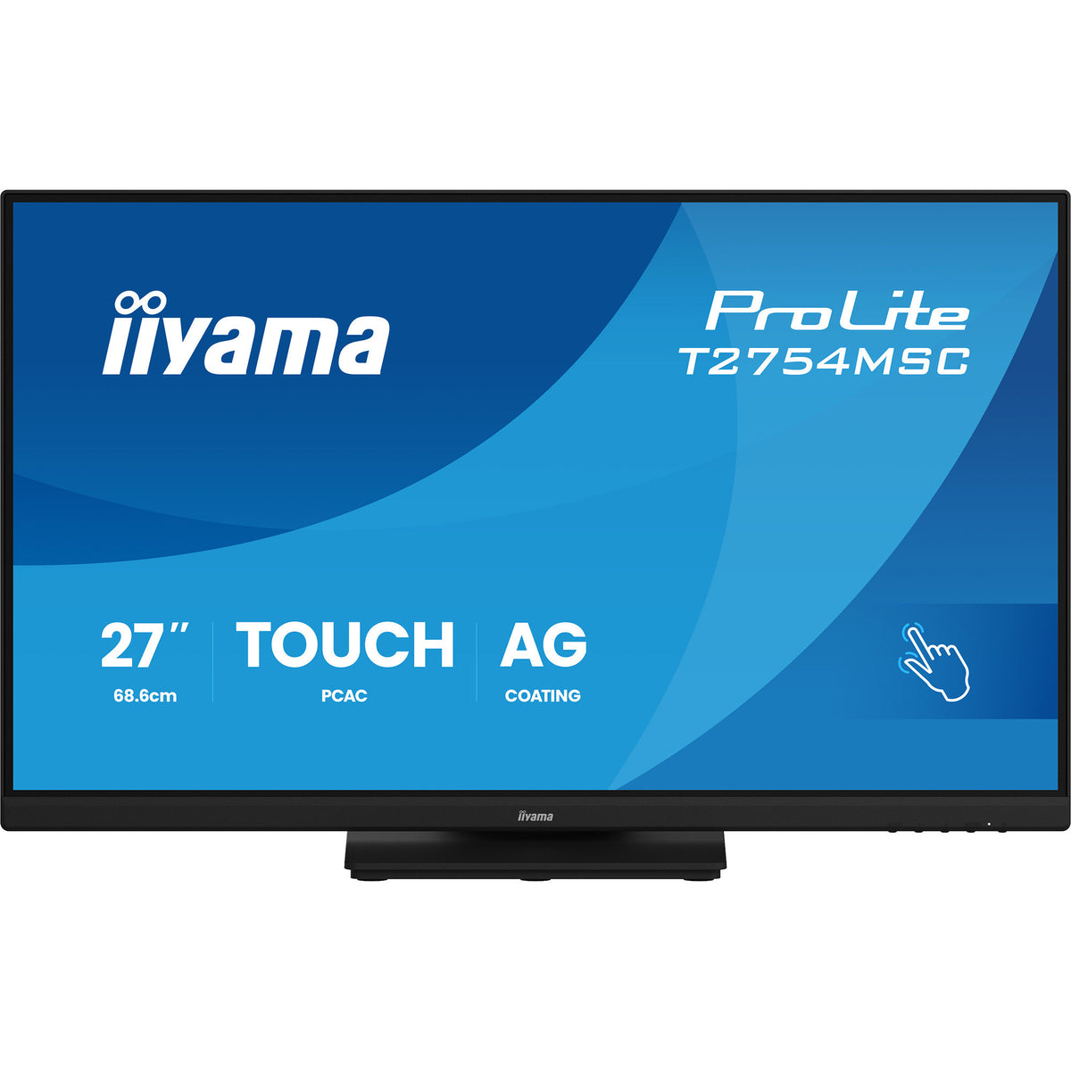 Iiyama prolite t2754msc-b2ag 27 touchscreen monitor (zwart (mat), 1x hdmi, 1x vga, 2x usb-a)