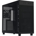Asus prime ap303 - tempered glass panel midi tower behuizing (zwart | 2x usb-a | 1x usb-c | tempered glass)