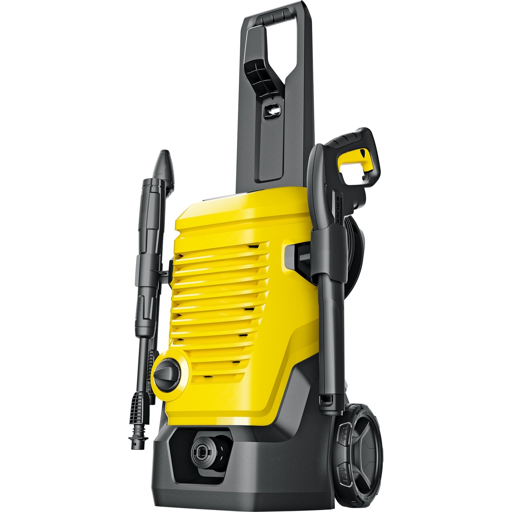 Kärcher k 4 wcm premium hogedrukreiniger (geel zwart, met vuilfrees en slanghaspel)