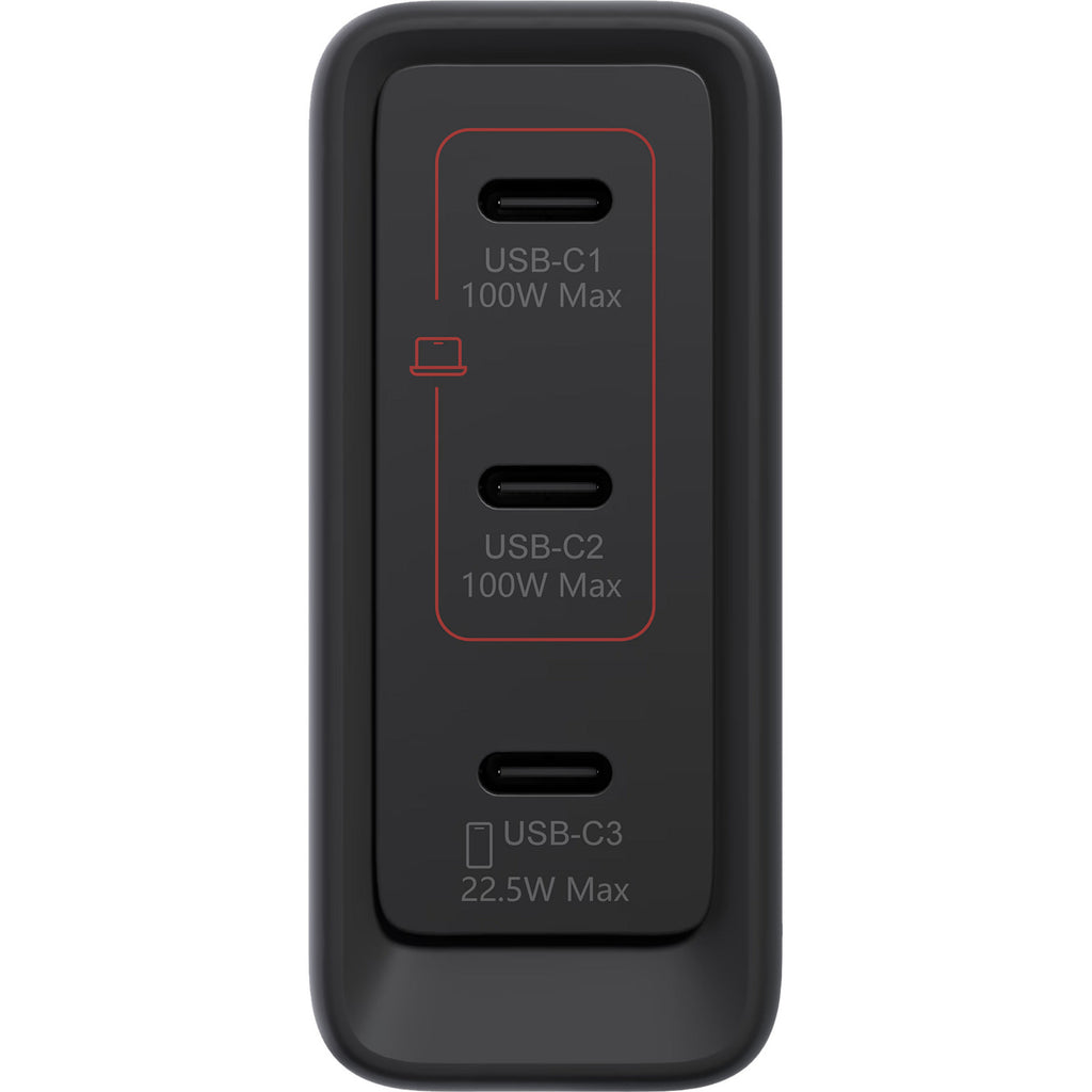 Lenovo 100w gan multi-port usb-c oplader (zwart, 3x usb-c)