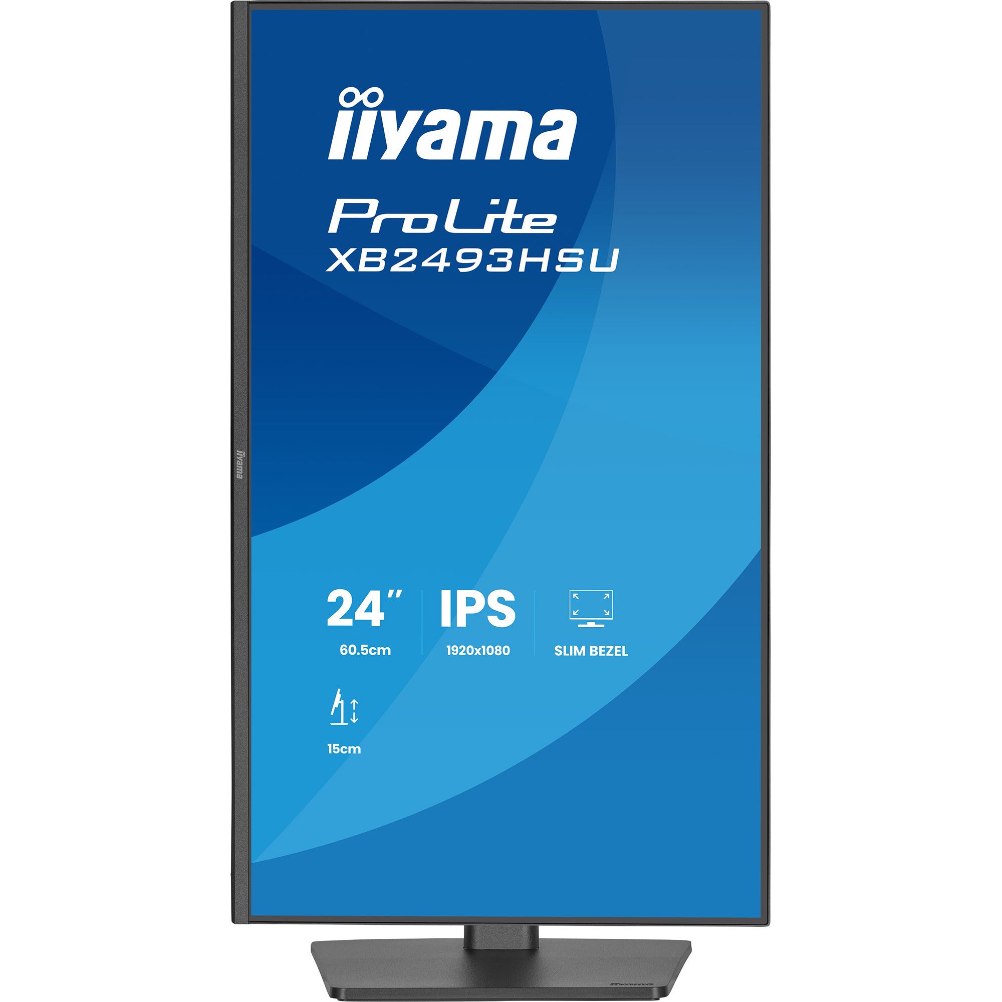 Iiyama prolite xb2493hsu-b1 23.8 monitor (zwart (mat), 120 hz, hdmi, displayport, usb, audio)