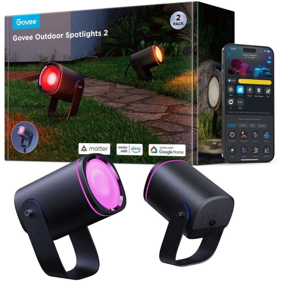 Govee outdoor spotlights 2 - 2-pack verlichting (zwart)
