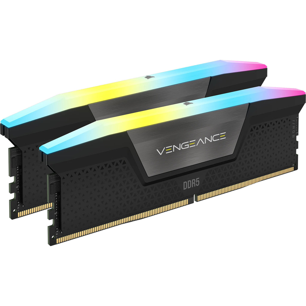Corsair vengeance rgb 32 gb ddr5-6000 (2x 16 gb) werkgeheugen (zwart, cmh32gx5m2b6000c38, xmp 3.0)