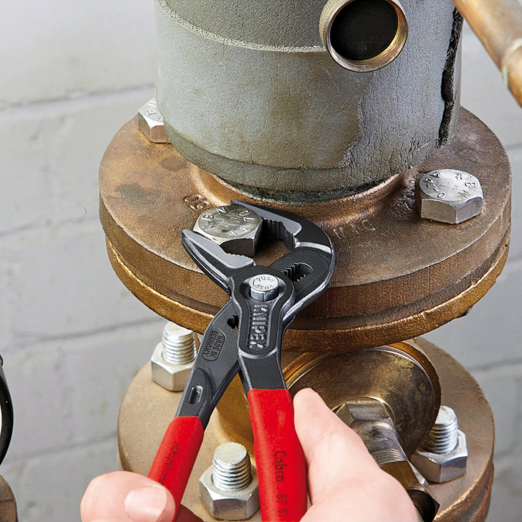 Knipex 87 51 250 cobra® es waterpomptang extra-slank met antslip - capaciteit 32 mm - 263 mm