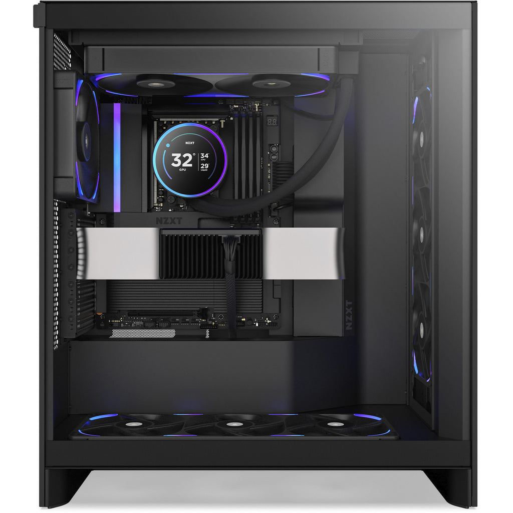 Nzxt performance fan f280x rgb case fans (zwart, 2 stuks, 280 x 140 x 30 mm, pwm)
