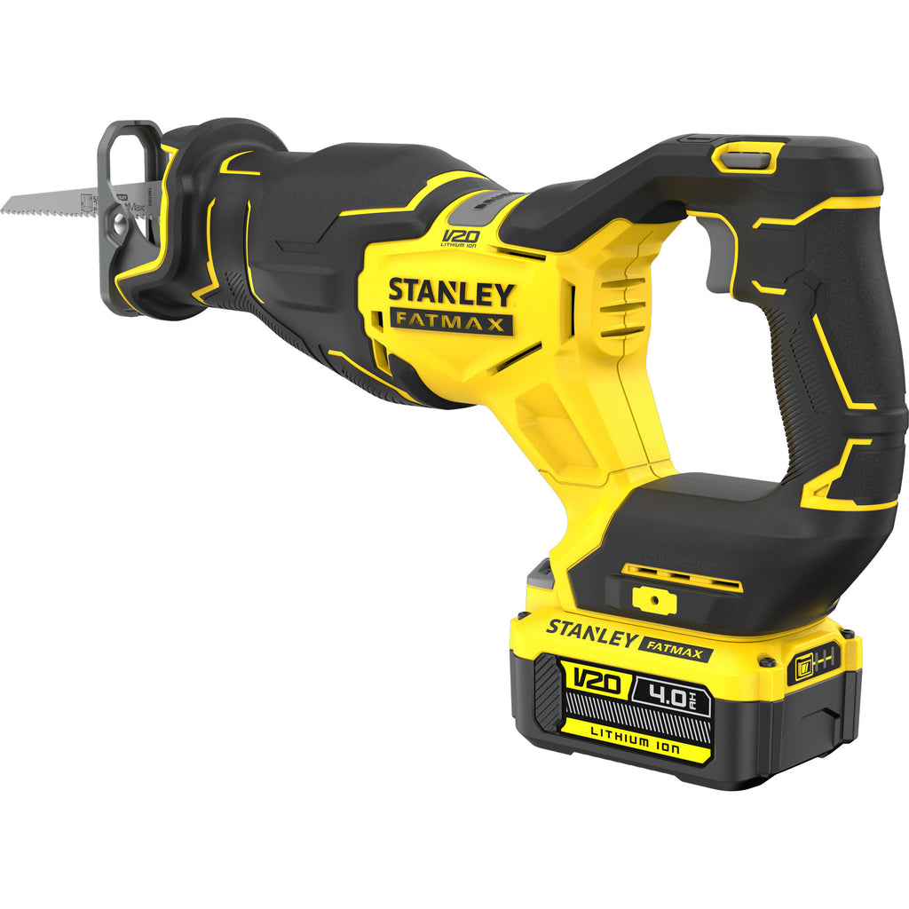 Stanley brushless v20 18v fatmax reciprozaag (zwart geel, accu, oplader en koffer inbegrepen)