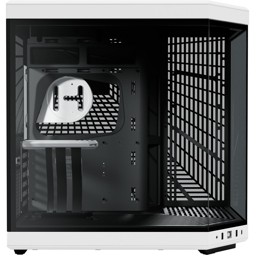 Hyte y70 midi tower behuizing (zwart wit | 2x usb-a | 1x usb-c | tempered glass)