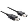 Delock easy-usb-a 2.0 male > usb-a 2.0 female verlengkabel (zwart, 1 meter)
