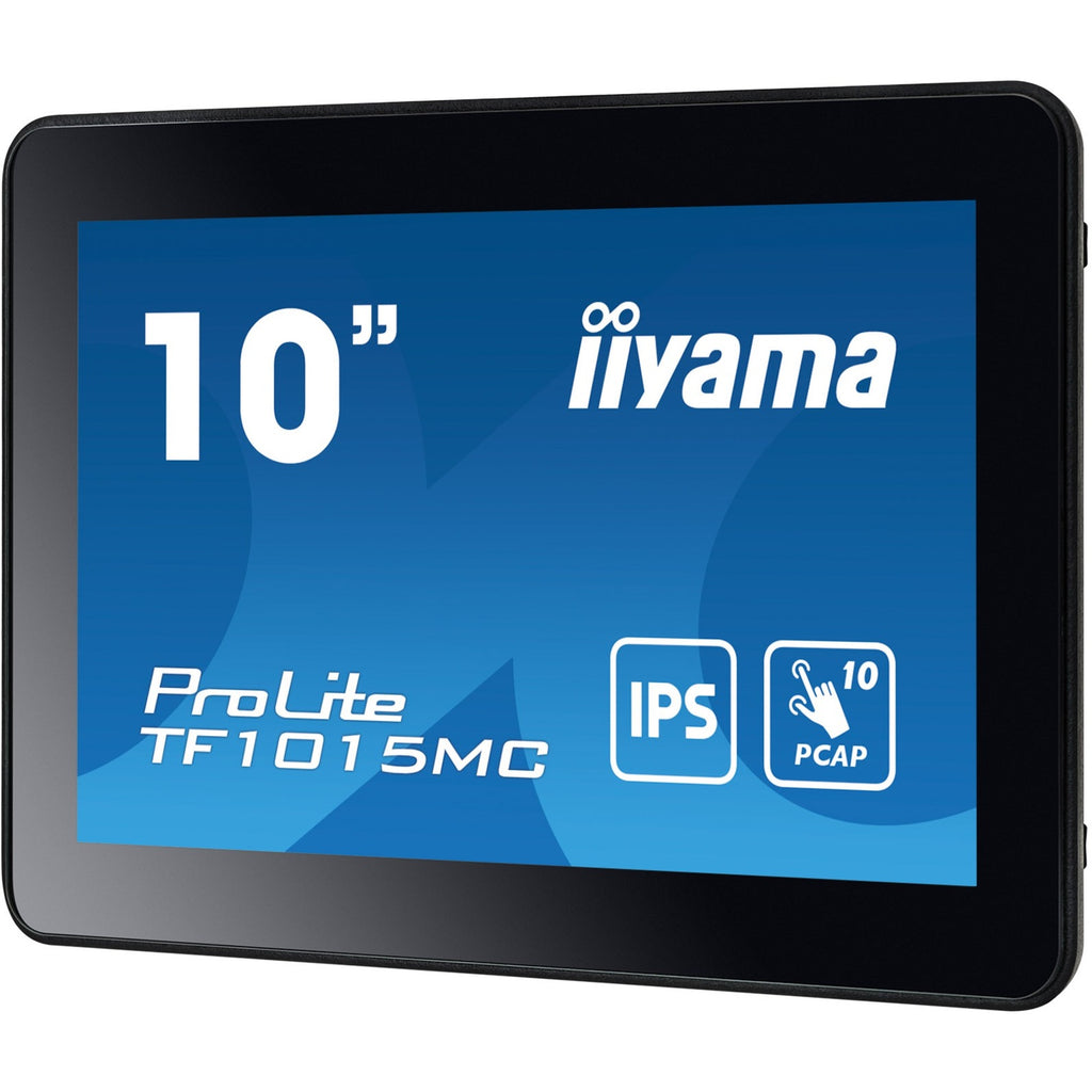 Iiyama prolite tf1015mc-b3 10.1 touchscreen monitor (zwart, hdmi, displayport, vga, usb-b, rj-45)