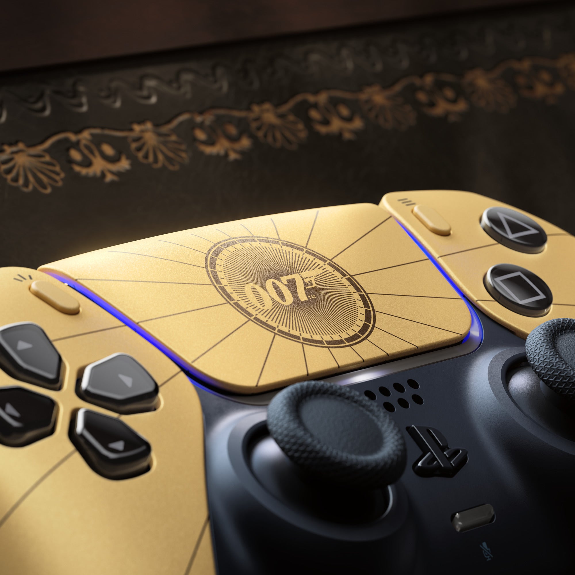 Sony interactive entertainment dualsense draadloze controller – 007 first light limited edition (goud zwart, voor playstation 5)